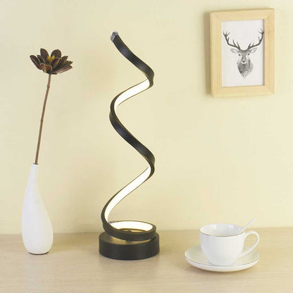 Spiralformet bordlampe